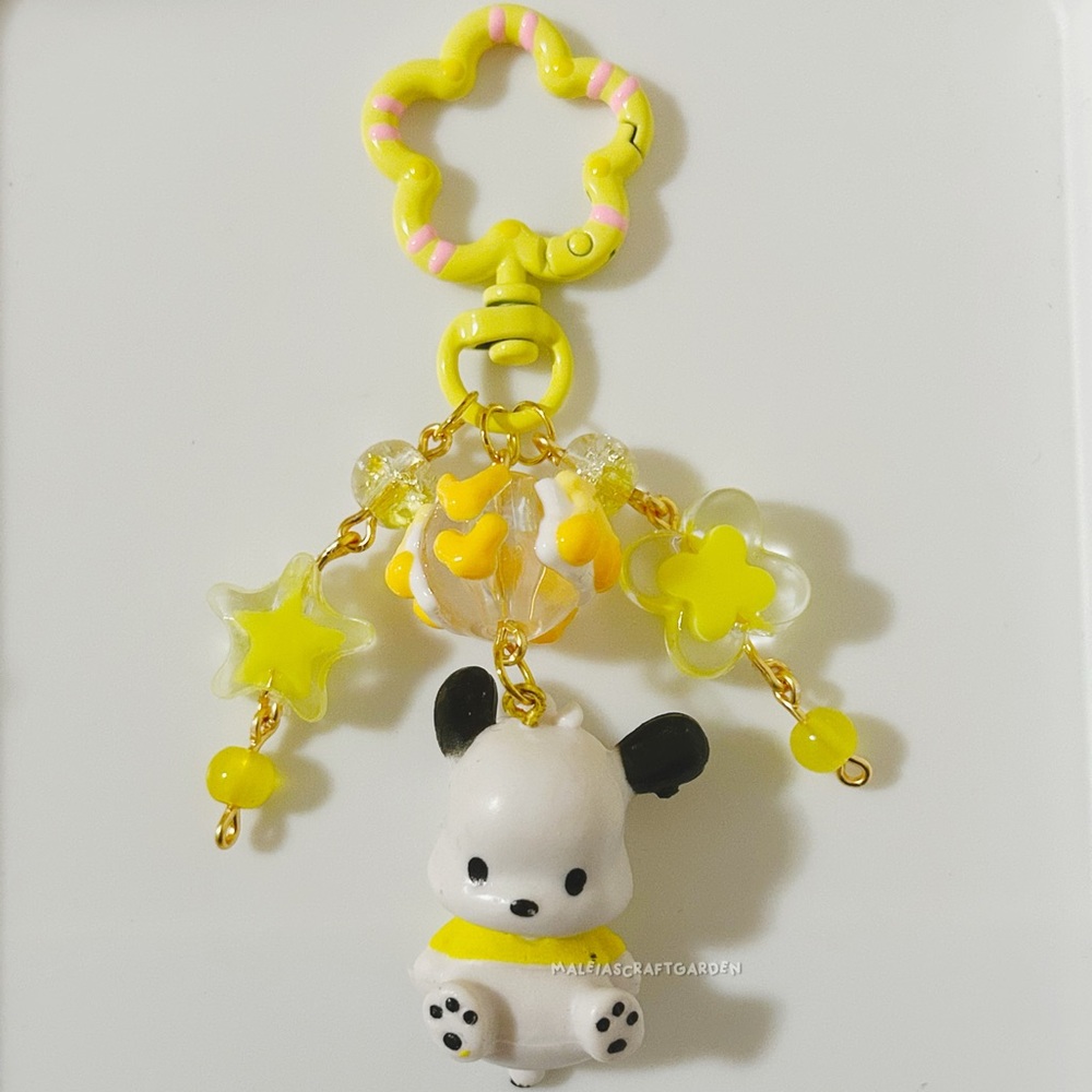 Pochacco Yellow and White Keychain